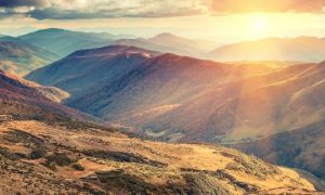 mountain sunny blue sky