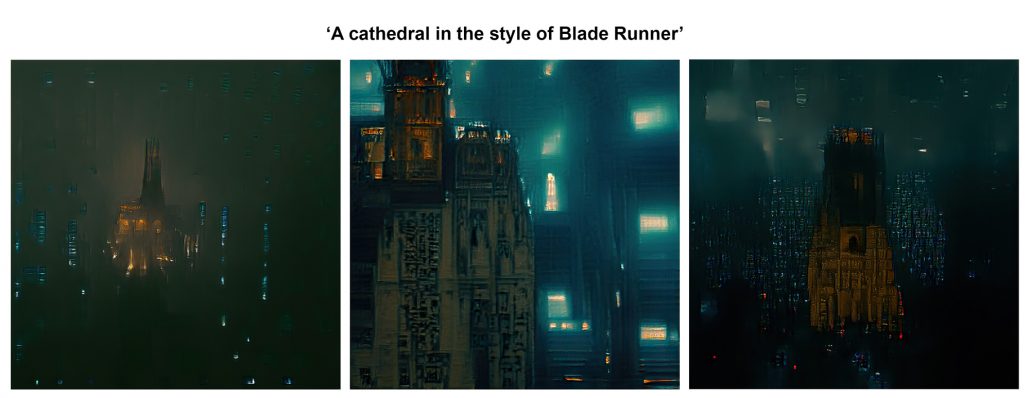 Blade Runner cathedral - BigSleep