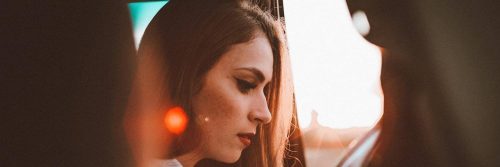 woman shows concentration