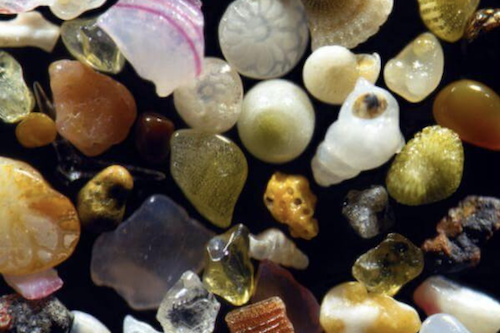 sand under a microscope
